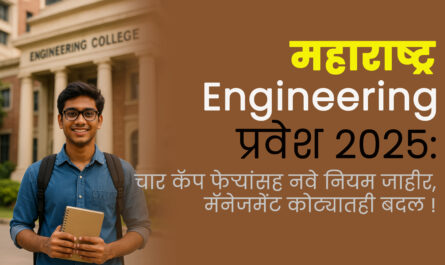 महाराष्ट्र Engineering प्रवेश 2025: चार कॅप फेऱ्यांसह नवे नियम जाहीर, मॅनेजमेंट कोट्यातही बदल!